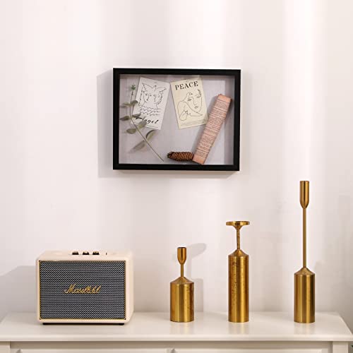 Muzilife 8x10 Small Shadow Box Wood Picture Frame, Tempered Glass, Black - color: Black, size: 8x10