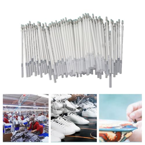 100Pcs Fabric Marking Refills, White, High Temperature Disappearing Refill Heat Erasable Marker for Dressmaking DIY Sewing