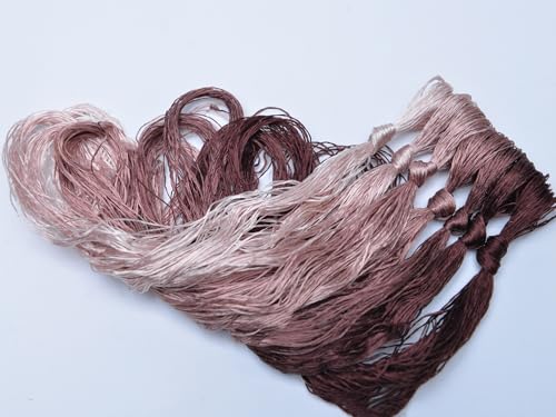 100% Mulberry Silk Embroidery Thread 7 Colors 22m Each (59) - color: 59