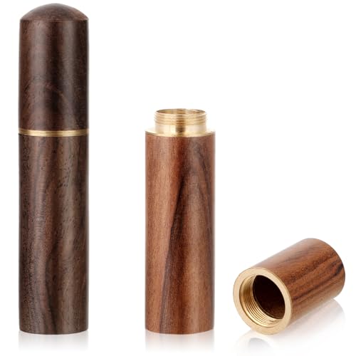Styquenzer 2 Pcs Needle Case Portable Wooden Sewing Box Sewing Needles Holder Versatile Sewing Storage Case Needle Tube Keeper Container for Storage Embroidery Needle Toothpick Bead