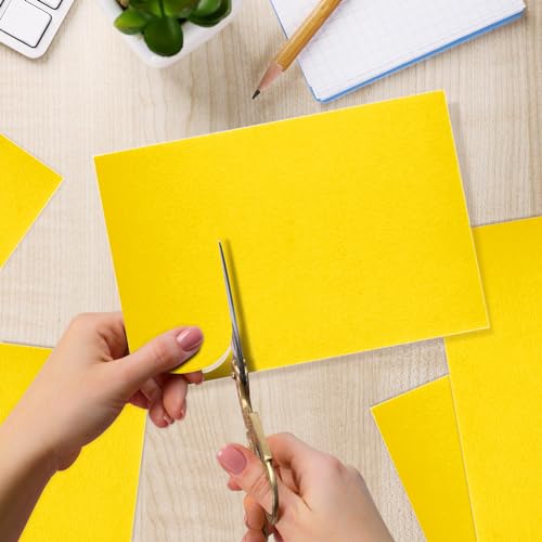 10PCS Deep Yellow Self Adhesive Felt Fabric Sheets Sticky Felt Sheets for Craft Supplies Art Home Making（8.3" x 11.8"/20 x 30cm） - color: Deep Yellow