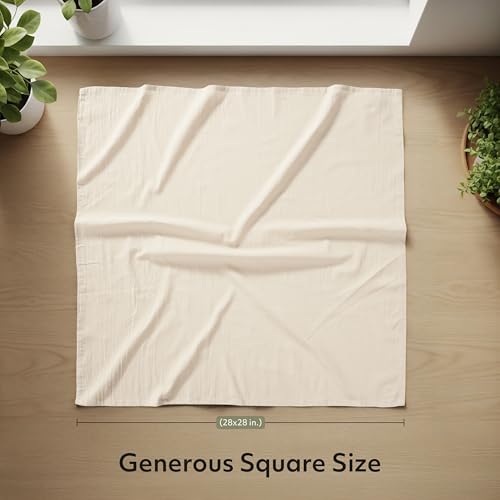 Utopia Kitchen Natural Flour Sack Towels [12 Pack - 28 x 28 in] 100% Cotton - color: Natural, size: 12 Pack