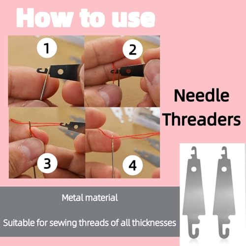 34 Pcs Big Eye Sewing Needles Kit 5 Size Stainless Steel Needles for Hand Sewing,Sewing Sharp Needles Embroidery Needles for Handmade Quilting DIY Sewing Fabrics (34)