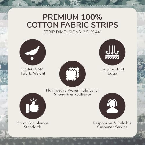 Tinyspool & Co.'s Twirlie Roll 40 Precut Quilting Fabric Strips for Quilting Supplies, Crafting, Sewing, Soft Cotton Strip for Blanket, Rug, Upholstery, Home Decor, and Purse Making, Sage Moonstone - color: Sage Moonstone