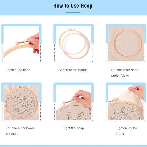 LACHLAND Punch Needle Kit Beginners, Landscape Stitching Kit for Adults&Teens DIY Embroidery Starter Craft with Yarn Needle Tool Easy Hobby Home Decor Gifts for Craft Lover (Fox) - color: Fox