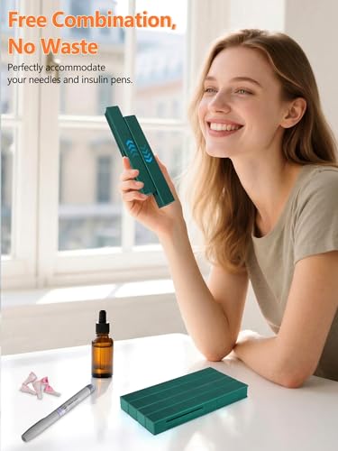 Leng Ke Insulin Cooler Travel Case - Insulin Pens Holder Compatible with Ozempic Pen Fridge Travel Case, Diabetic Pen Storage for Insulin Pens & Needles,Compact & Leak-Proof (Dark Green) - color: Dark Green