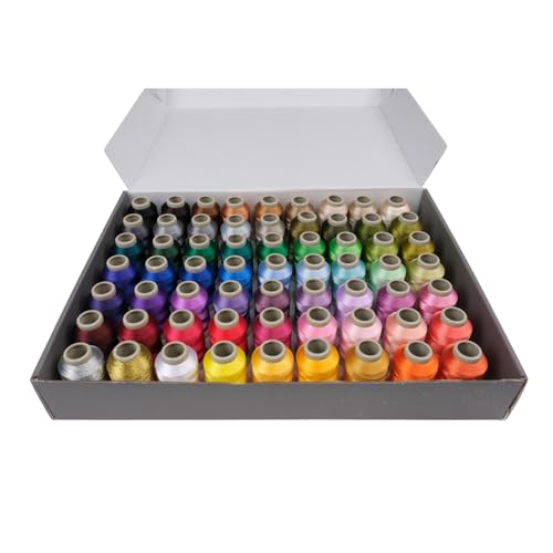 Mixed Color Embroidery Thread Set – 8 pcs / 63 pcs – 15 Gr Polyester Machine Embroidery Thread (Mixed Color) - color: Mixed Color