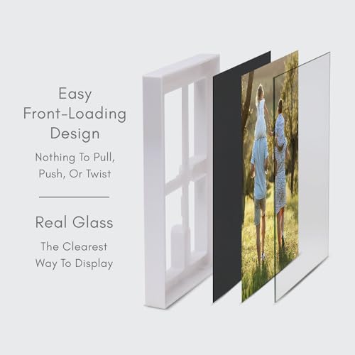 Mantello Picture Frames 4x6 Set of 12 - Small Picture Frame, Front Loading Frame Set - Wall Frames, White Picture Frames- 12 Pack, White - color: White, size: 4x6 - 12 Pack