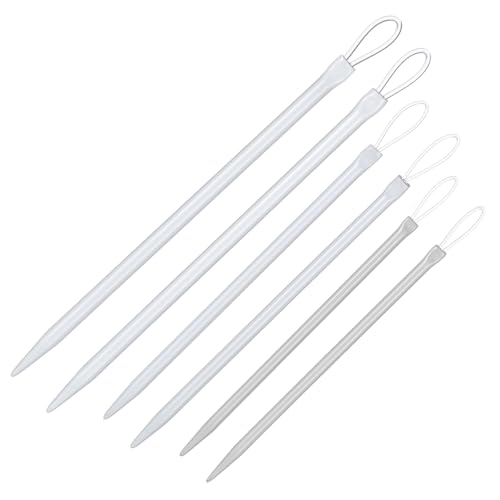 6 Pcs Wool Needles, Nylon Thread Rope Threader Yarn Thread Large Eye Wool Needle Threader Needle Knitting Tool for Knitting, Crocheting, Weaving