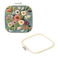 PATIKIL 2 Pieces 6.3" x 6.3" Square Embroidery Hoops, Adjustable Bamboo Cross Stitch Hoops Ring Embroidery Frame Punch Needle Hoop for Sewing, Needlework, DIY Sewing Craft Decoration - size: 6.3" x 6.3"