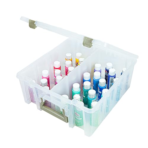 ArtBin Super Satchel Double Deep, 8-Compartment Craft Box, Gold