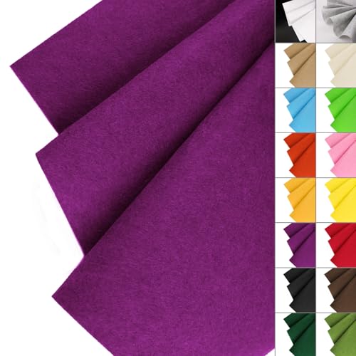 IONTACH 36" X 36" Purple Stiff Felt Fabric 1.2mm Thick - color: Purple, size: Stiff - 36" X 36"