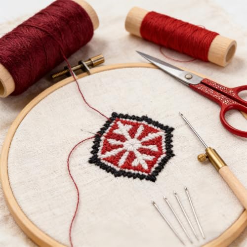 WQAPVHBG Tambour Hook Embroidery, 5.39in Tambour Embroidery Needle with 3 Needles, Tambour Beading Kit with Wood Handle for Crocheters to Sew, Embroidery, Bead and Handcrafted Crafts