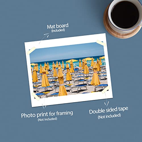 Golden State Art 8x10 White Uncut Picture Mats Matboards, Pack of 10 - size: 8x10