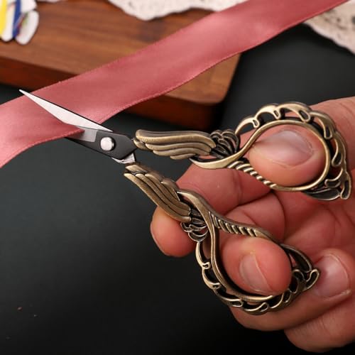 YOUGUOM Embroidery Scissors with Cover, Mini Sewing Shears - color: Bronze