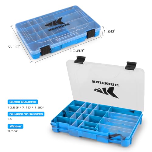 KastKing Utility Tackle Boxes, 3600 and 3700 Fishing Tackle Trays - color: Blue Camouflage, size: 3600(4Pack)