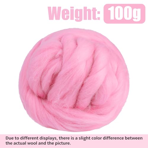 3.53oz Needle Felting Wool Roving Wool for Felting Wool Felting Supplies - color: antique pink