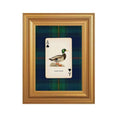 Wojuin Lucky Duck Ace of Clubs Illustration Framed Canvas Wall Art 8x10 in - color: Lucky Duck, size: 10"L x 8"W
