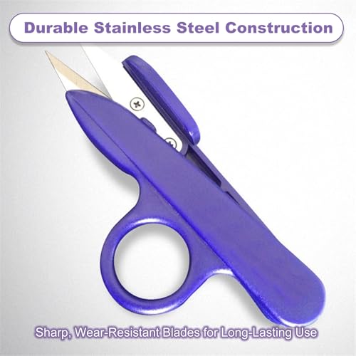 Thread Snips Scissors for Sewing Small Plastic Sewing Nippers Embroidery Snippers Craft Snip Cutters and Thread Clippers for Cutting Thick Fabric and Fishing Line(Purple)