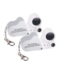 Jiusion 2 Pack Black Portable LED Lighted 30X 60X Jewelry Magnifier Loupe - color: White, size: 2 Pack
