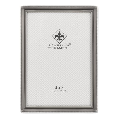 Lawrence Frames 11557 Antique Pewter 5x7 Picture Frame - Bead Border Design - color: Pewter, size: 5x7