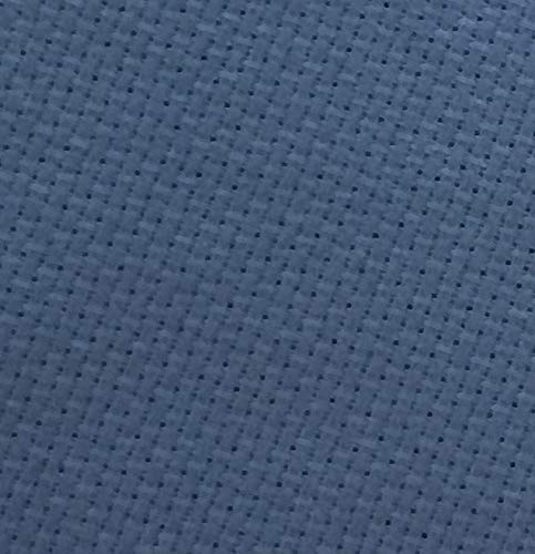 19" x 28" 14CT Counted Cotton Aida Cloth Cross Stitch Fabric (Jeans Blue) - color: Jeans Blue