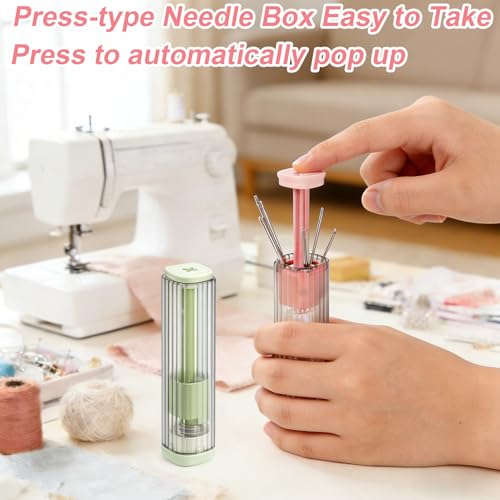 XANGNIER Magnetic Needle Case with Pop-up Design,2 Pcs