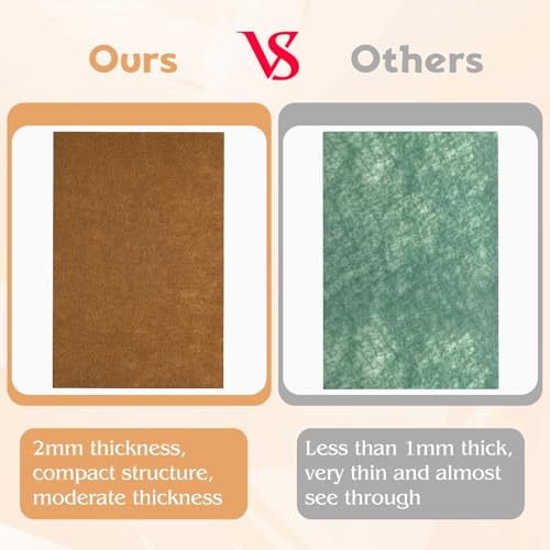 NEBURORA 20 Pcs 2mm Thick Stiff Felt Sheets for Crafts Sewing(Brown Series) - color: White,brown,black