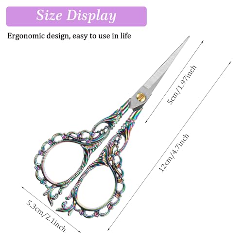 Sharp Stainless Steel Sewing & Embroidery Scissors with Cover, Precision Embroidery Scissor, Crochet Scissors for sewing,Craft, Artwork, Crochet,trimming,Needlework