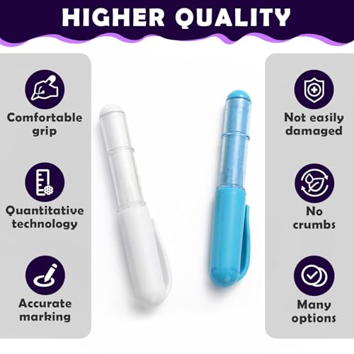 2PCS Sewing Chalk for Fabric, Wipeable and Washable Fabric Chalk for Sewing, Tailors Chalk for Fabric Etailed Marking on Fabrics, Cottons, Leathers - Blue, White - color: White & Blue
