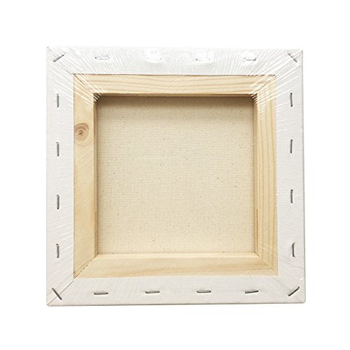 LWR CRAFTS Stretched Canvas 8" X 8" Pack of 6 - size: 8"x8"x6 (standard)