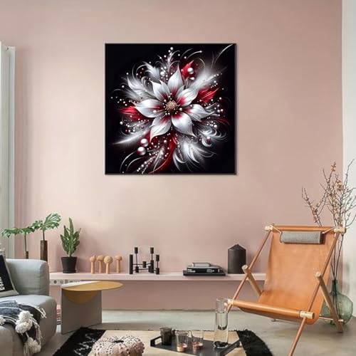 Flowers Cross Stitch Kits for Beginners Adults, Patterns Dimensions Needlepoint Art Crafts,Counted Cross Stitch Kits Embroidery Kits for Beginners Adults for Home Decor 13.8x13.8 inch - color: Cross Stitch-1014-4