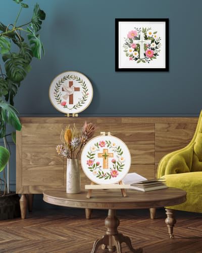 TINDTOP Embroidery Kit for Adult, Embroidery DIY Starter Kit - color: Cross