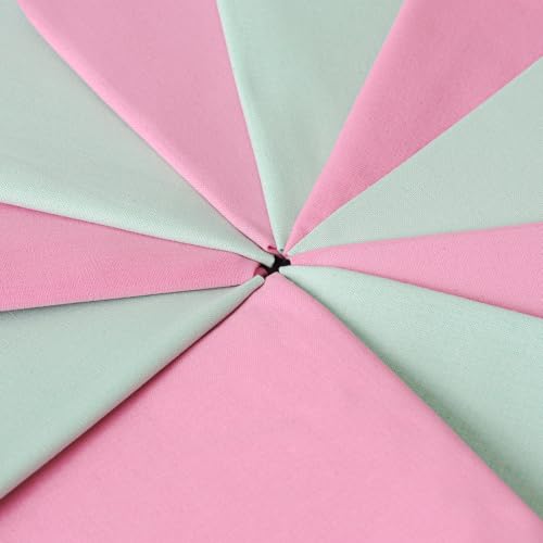 10 Pieces 18 x 21 Inches Cotton Fabric Precut Quilting Fabric Bundles Solid Colors Layer Cakes Quilt Material for DIY Craft Sewing Embroidery (Pink, Light Green) - color: Pink, Light Green