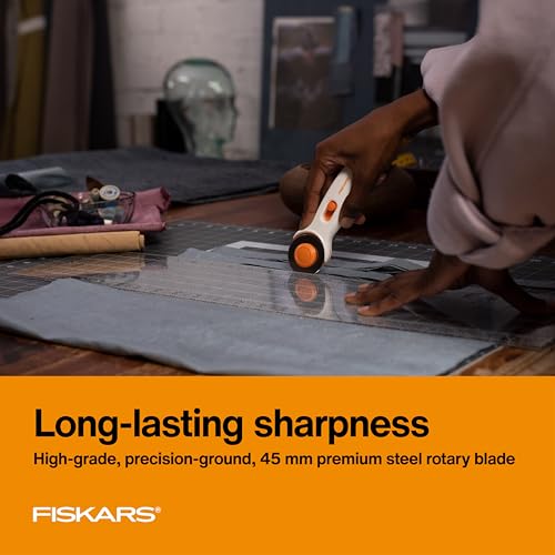 Fiskars 45mm Stick Rotary Cutter for Fabric, Arts and Crafts & Sewing - color: Premium Stick