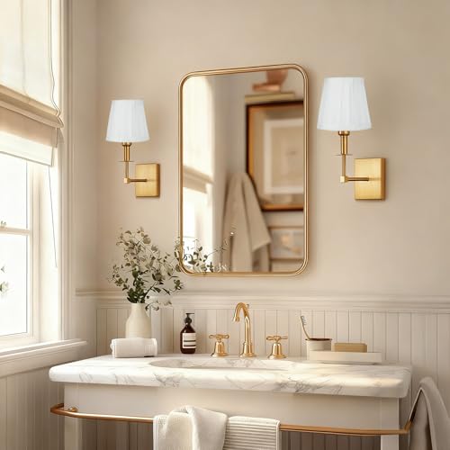 Fuloon Clip on Chandelier Lamp Shades, 3.3x4.3x4.7 in, Small Sconce Shades for Candelabra Bulbs, European/French Country/Modern Style(6 Pack, White Pleats) - color: White Pleats, size: 6 Pack