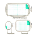 Sew Tech 3pcs Embroidery Hoops for Brother, 1x2.5 4x4 4x6.75in Frame Set