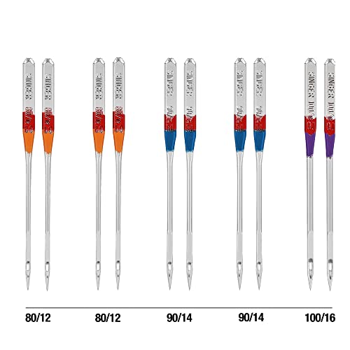 SINGER Universal Regular Point Machine Needles, Assorted Sizes, 20 Count - style: Universal