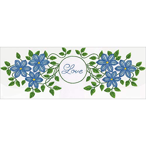 Love Stamped for Embroidery Pillowcases - Set of Two
