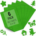 IONTACH 9" X 12" Soft Felt Sheets 1.6mm Thick (6 Packs, Green) - color: Green