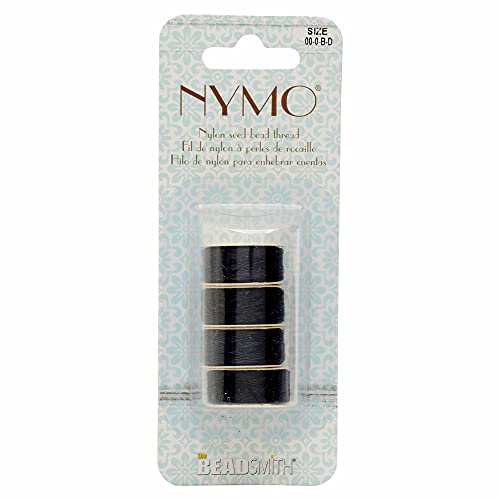 The Beadsmith Nymo Thread, Made of Nylon - size: Size 00, 0, B, & D, style: Black