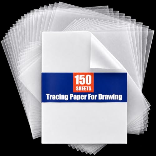 PSLER 150PCS Transfer Tracing Paper - Translucent Trace Paper for Drawing