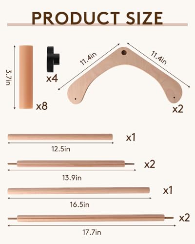 eZAKKA Adjustable Cross Stitch Stand for Lap, Wooden Embroidery Stand