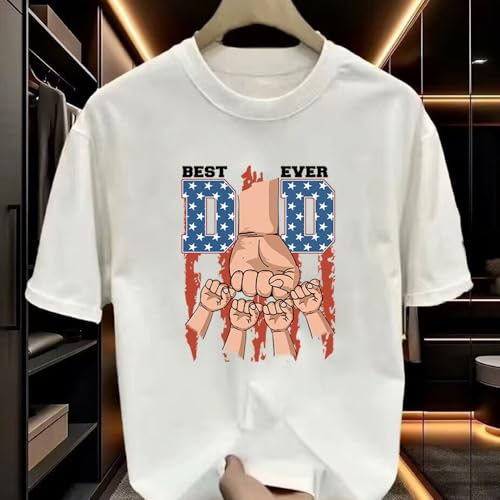 Father’s Day Iron on Patches Best Dad Ever Heat Transfers Vinyl Decals PAPA DTF Transfer Ready to Press Crown Fist Beard Design King of The Dad Iron on Appliques for Men T Shirt Clothes Bag DIY Decor - color: Father's Day
