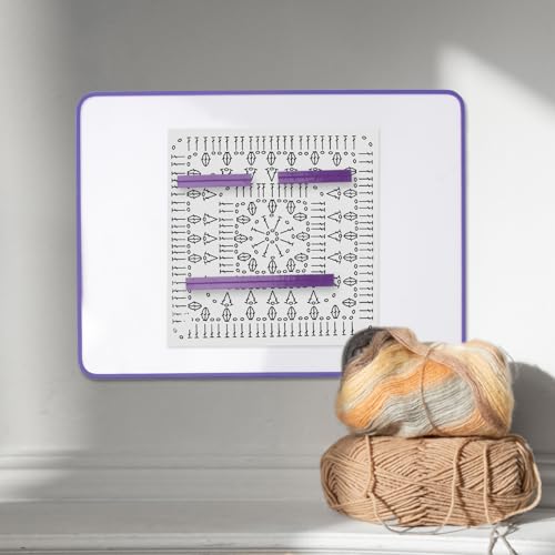 BABYSHEEP Knitting Pattern Holder with 8 Replacement Magnets & Velcro - color: Purple-velcro