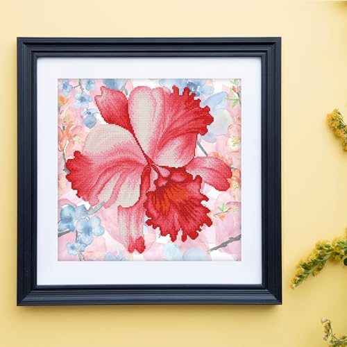 DIAMOND DOTZ Sparkle Garden Crimson Floral Diamond Painting Kit Adults - size: Small and striking: 10.2 x 10.2 inches