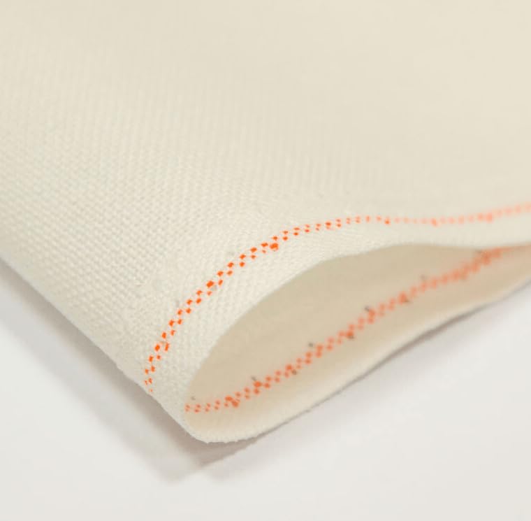 Wizardi Murano 32 Count Antique White 3984/101. Needlework Canvas, Cross-Stitch Fabric, Embroidery Cloth, Needlepoint Canvas. 52% Cotton and 48% Viscose. Precut Zweigart - color: Antique White