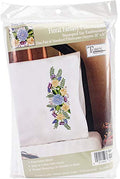 Design Works Crafts Floral Fantasy Pillowcases for Embroidery, Model: T232176