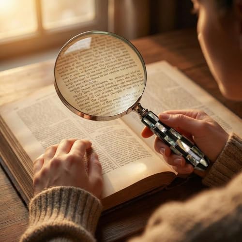 Magnifying Glass with Mother of Pearl Handle, Handheld 10x Magnifying Glass Lens, Antique Magnifier, Reading, Inspection, Coin & Stamp, Astrologer, Low Sight Elderly Collectible Décor Gift 4" - style: Mother of Pearl Handle 5