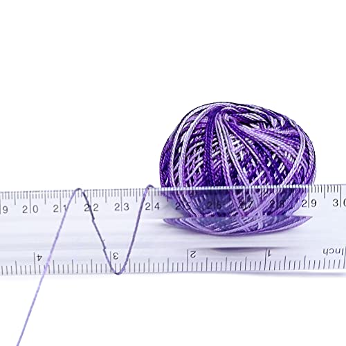 KGS Crochet Thread Cotton Yarn Balls | Size 8 | 10 Balls | 10 Grams Each Ball | Total 100 Grams of Pearl Cotton Thread for Crocheting, Cross Stitch, Needlepoint Hand Embroidery (Shaded Symphony) - color: Shaded Symphony